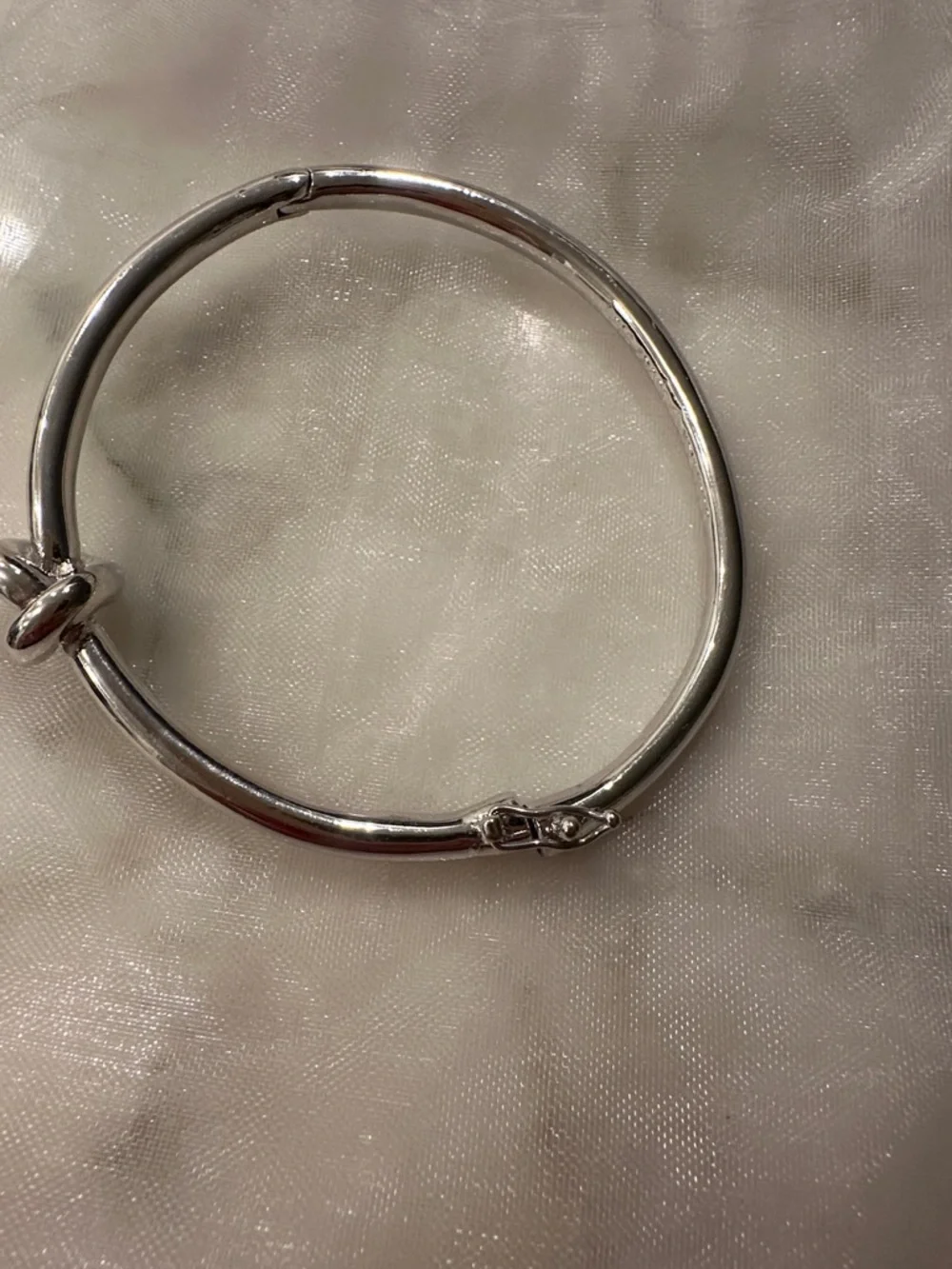 kate spade Silver Knot Hinged Bangle - Picture 2 of 4
